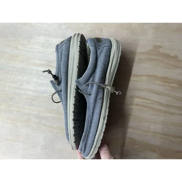 Hey Dude Wally Mens L Stretch Slip-0n Shoes Size 11 Color Steel Gray Comfort - Picture 5 of 6